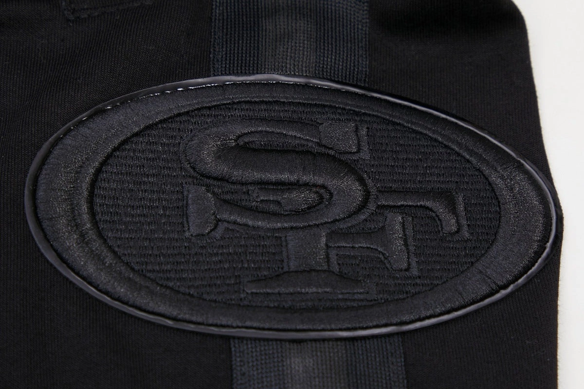 NFL SAN FRANCISCO 49ERS TRIPLE BLACK LOGO PRO MEN'S SHORT (TRIPLE BLACK)
