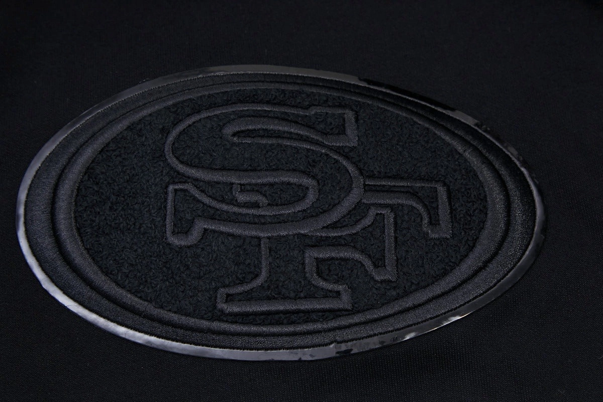 NFL SAN FRANCISCO 49ERS TRIPLE BLACK LOGO PRO MEN'S SHORT (TRIPLE BLACK)