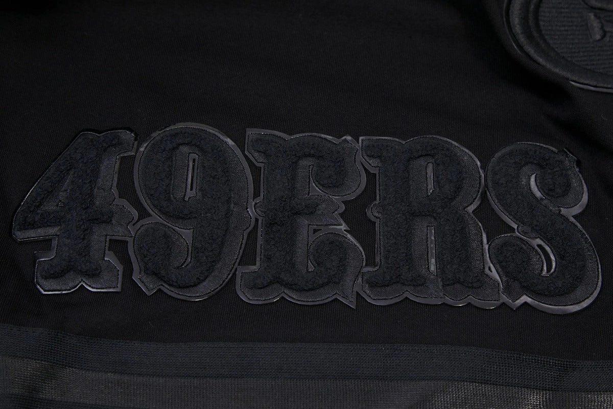 NFL SAN FRANCISCO 49ERS TRIPLE BLACK LOGO PRO MEN'S SHORT (TRIPLE BLACK)