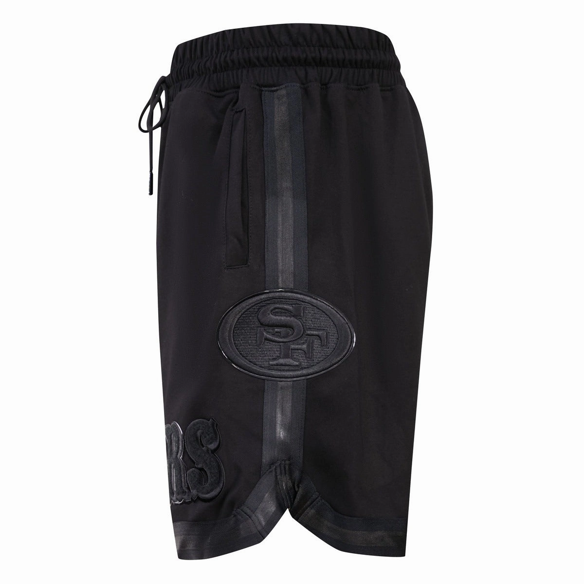 NFL SAN FRANCISCO 49ERS TRIPLE BLACK LOGO PRO MEN'S SHORT (TRIPLE BLACK)