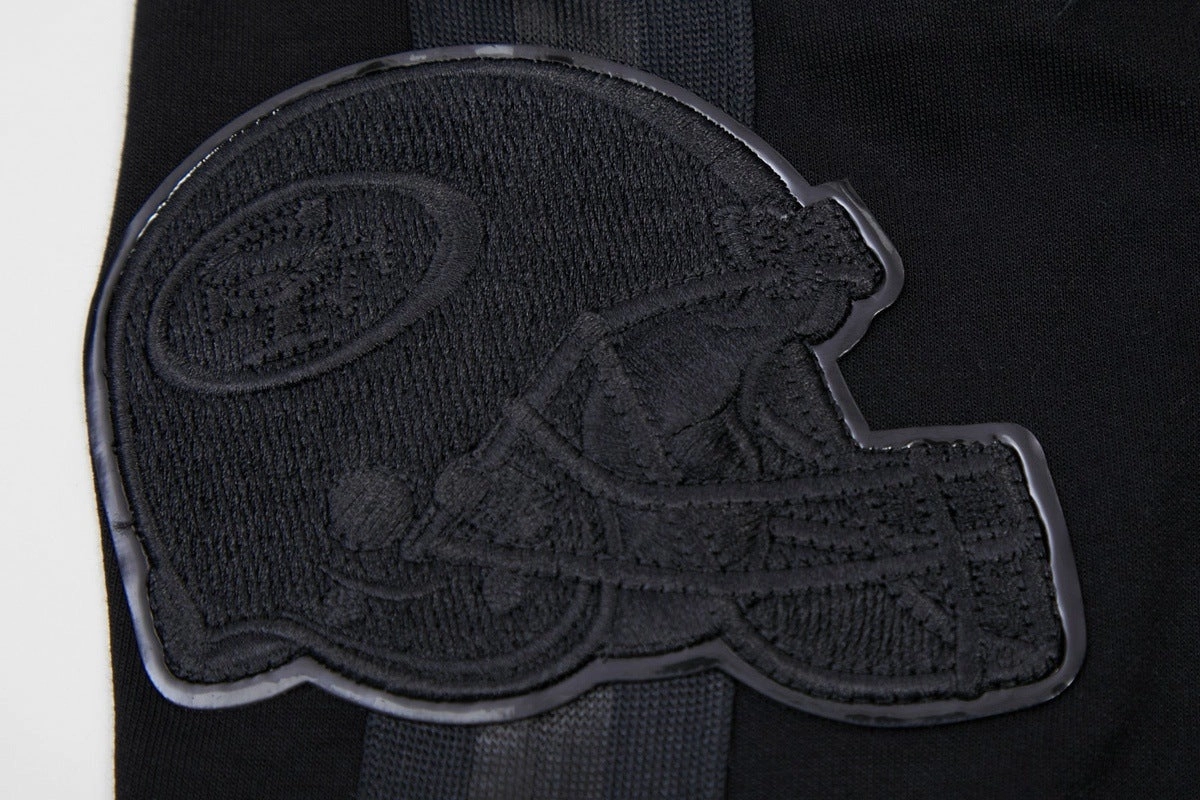 NFL SAN FRANCISCO 49ERS TRIPLE BLACK LOGO PRO MEN'S SHORT (TRIPLE BLACK)