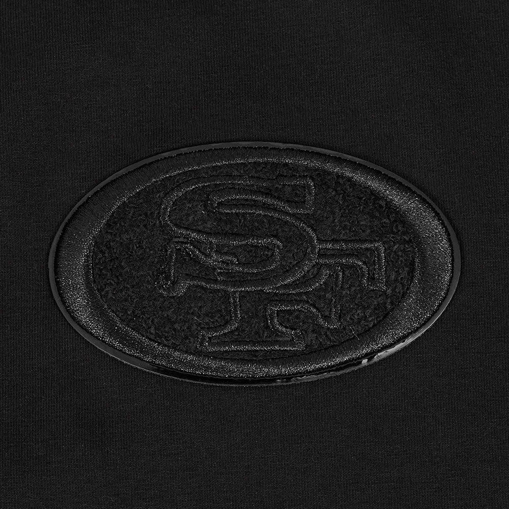 NFL SAN FRANCISCO 49ERS TRIPLE BLACK WOMEN'S SINGLE JERSEY BOXY TEE (TRIPLE BLACK WOMEN'S)