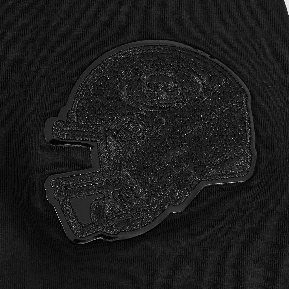 NFL SAN FRANCISCO 49ERS TRIPLE BLACK WOMEN'S SINGLE JERSEY BOXY TEE (TRIPLE BLACK WOMEN'S)