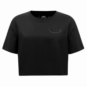 NFL SAN FRANCISCO 49ERS TRIPLE BLACK WOMEN'S SINGLE JERSEY BOXY TEE (TRIPLE BLACK WOMEN'S)