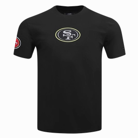 NFL SAN FRANCISCO 49ERS UNDER THE LIGHTS MEN'S SINGLE JERSEY TEE (BLACK)