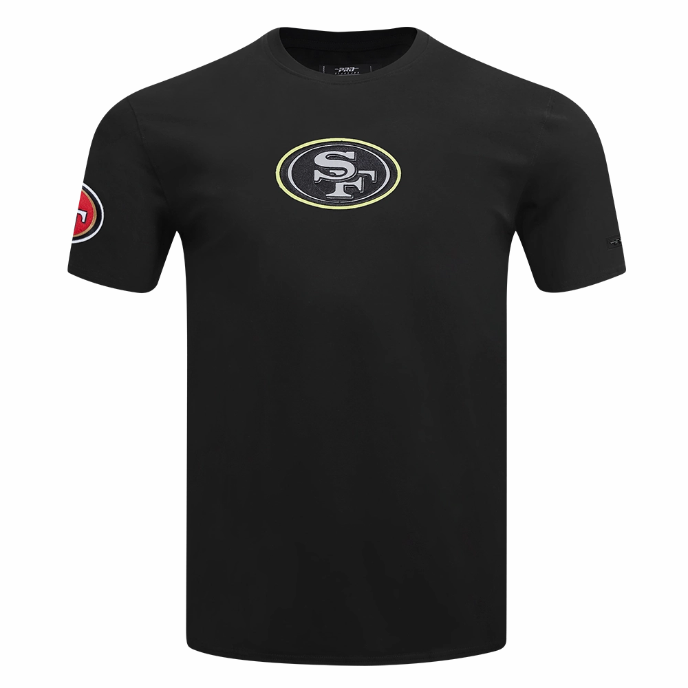 NFL SAN FRANCISCO 49ERS UNDER THE LIGHTS MEN'S SINGLE JERSEY TEE (BLACK)