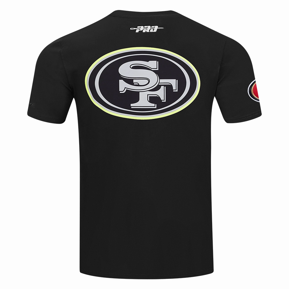 NFL SAN FRANCISCO 49ERS UNDER THE LIGHTS MEN'S SINGLE JERSEY TEE (BLACK)