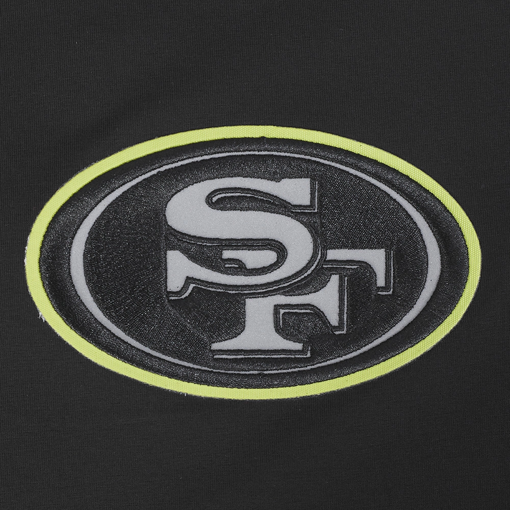 NFL SAN FRANCISCO 49ERS UNDER THE LIGHTS MEN'S SINGLE JERSEY TEE (BLACK)