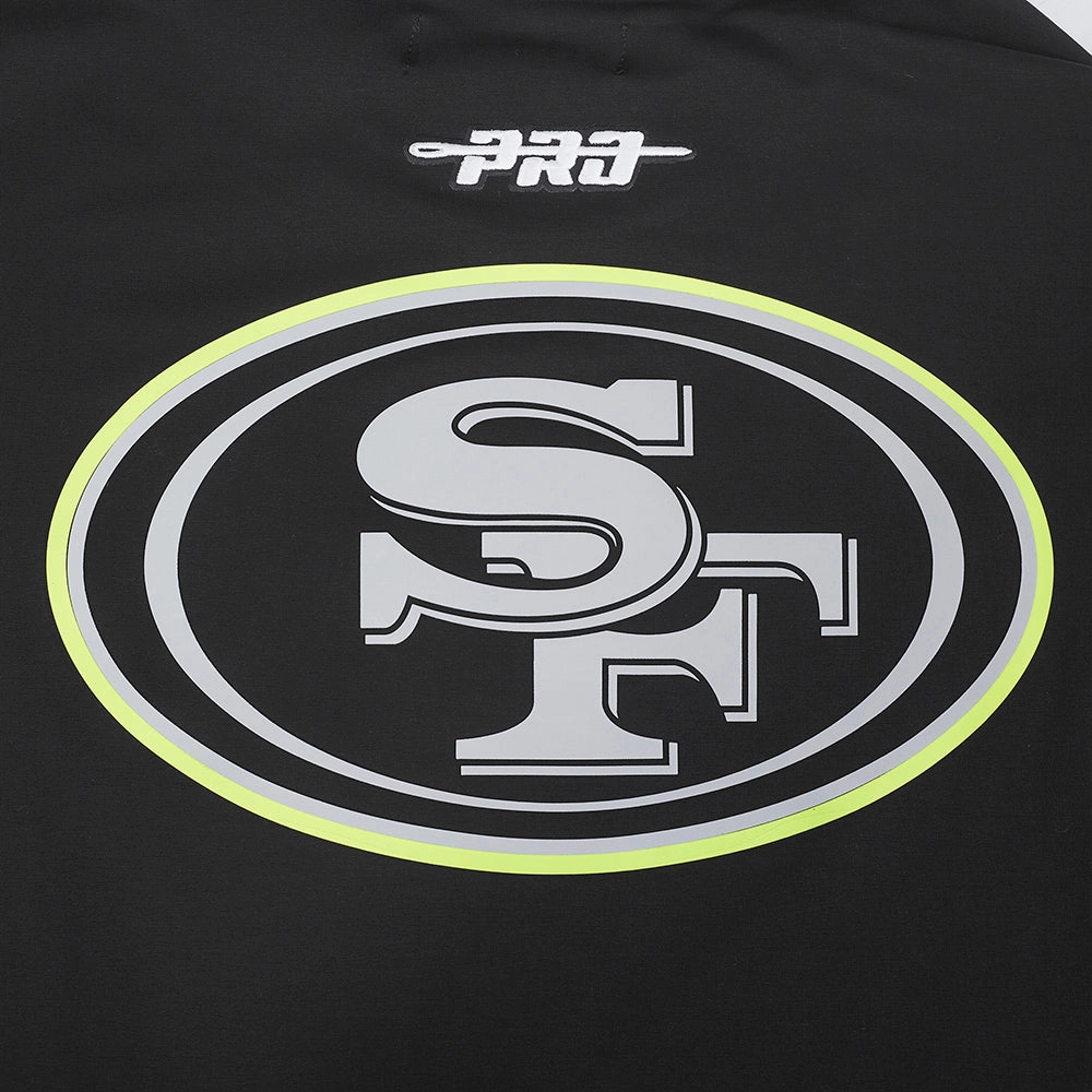 NFL SAN FRANCISCO 49ERS UNDER THE LIGHTS MEN'S SINGLE JERSEY TEE (BLACK)