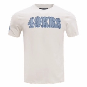 NFL SAN FRANCISCO 49ERS VARSITY BLUES MEN'S TEE (LINEN)