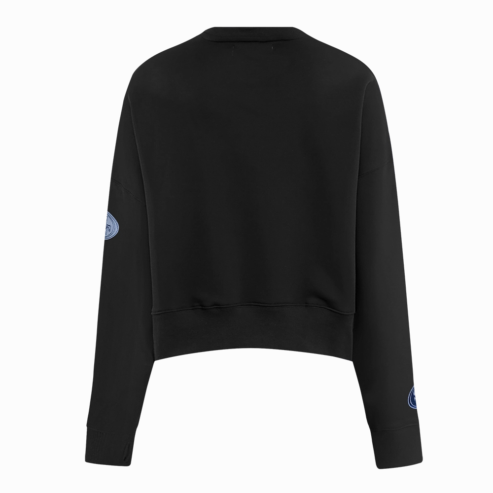 NFL SAN FRANCISCO 49ERS VARSITY BLUES WOMEN'S CREWNECK (BLACK)