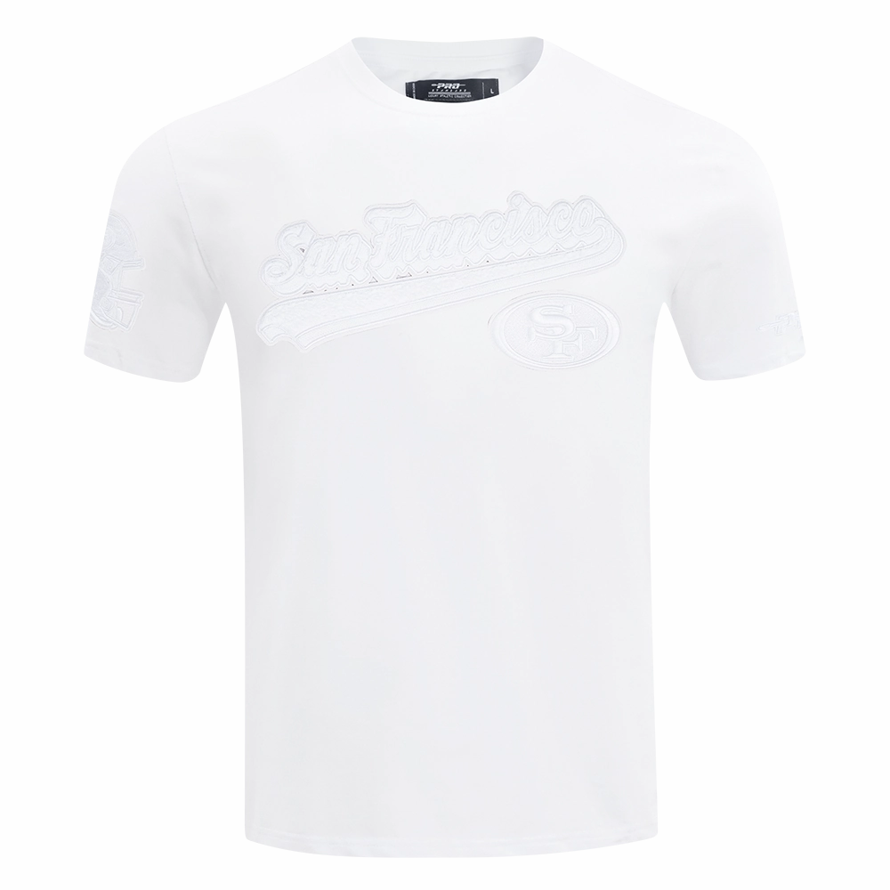 NFL SAN FRANCISCO 49ERS WHITE OUT MEN'S DOUBLE KNIT PULLOVER HOODIE (WHITE)