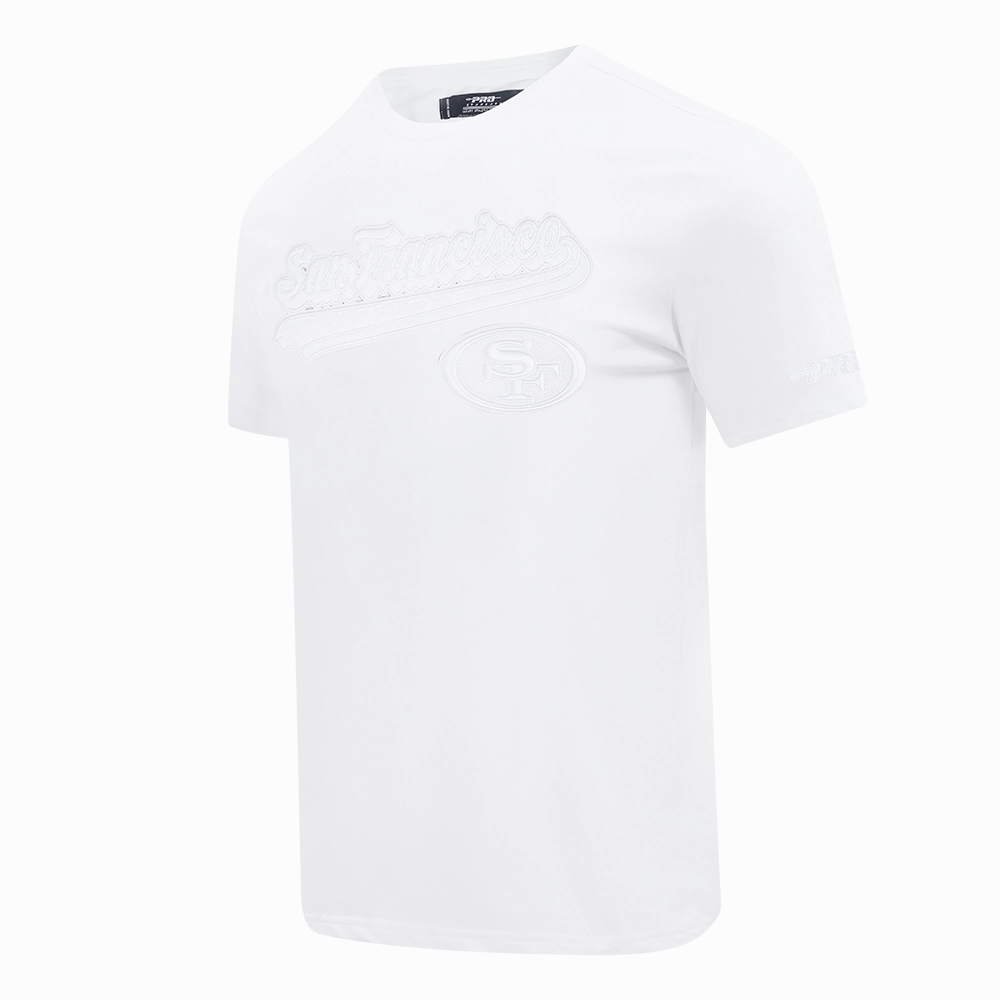 NFL SAN FRANCISCO 49ERS WHITE OUT MEN'S DOUBLE KNIT PULLOVER HOODIE (WHITE)