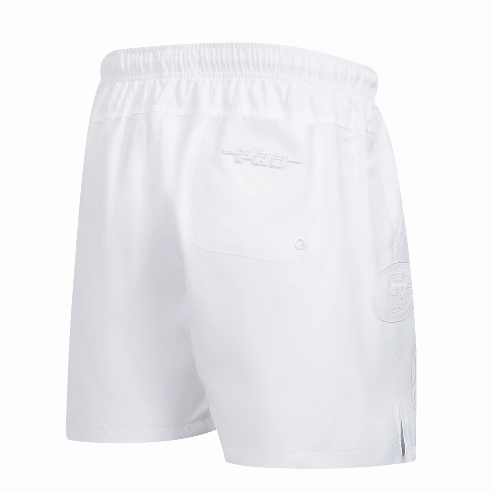 NFL SAN FRANCISCO 49ERS WHITE OUT MEN'S WOVEN SHORT (WHITE)