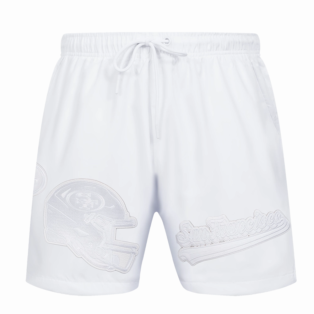 NFL SAN FRANCISCO 49ERS WHITE OUT MEN'S WOVEN SHORT (WHITE)