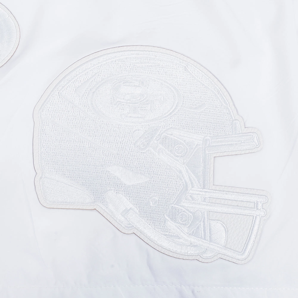 NFL SAN FRANCISCO 49ERS WHITE OUT MEN'S WOVEN SHORT (WHITE)