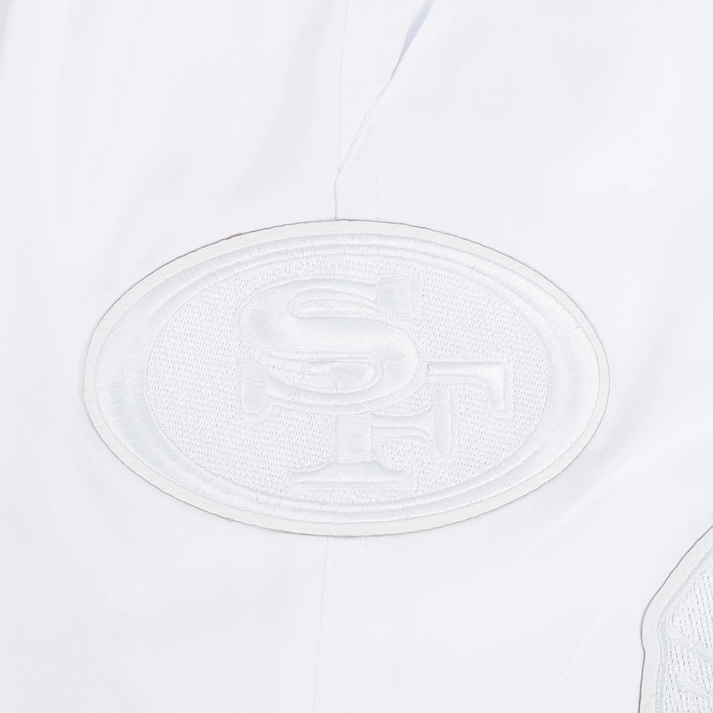 NFL SAN FRANCISCO 49ERS WHITE OUT MEN'S WOVEN SHORT (WHITE)