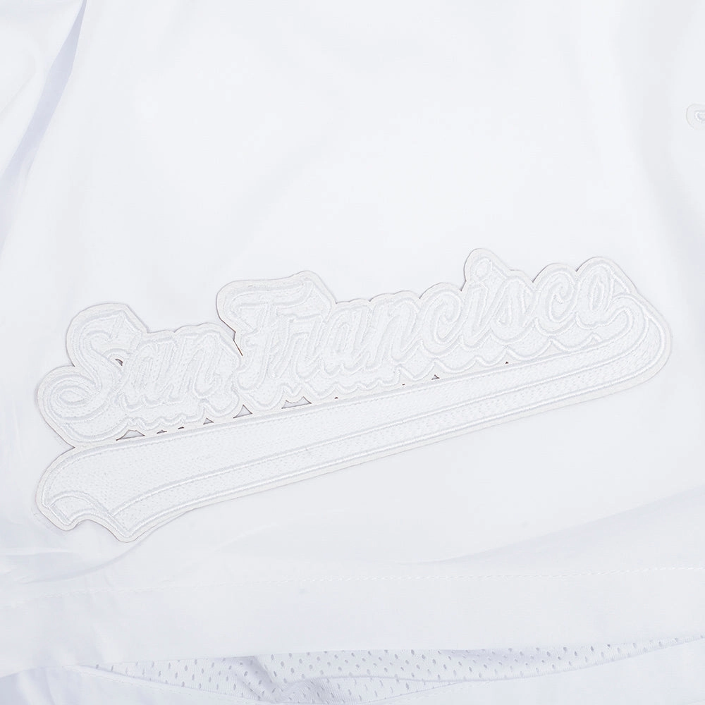 NFL SAN FRANCISCO 49ERS WHITE OUT MEN'S WOVEN SHORT (WHITE)