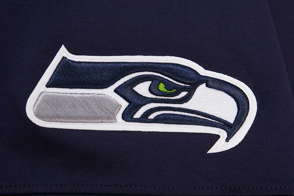 NFL SEATTLE SEAHAWKS CLASSIC CHENILLE MEN'S DOUBLE KNIT TEE (MIDNIGHT NAVY)