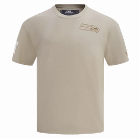 NFL SEATTLE SEAHAWKS NEUTRAL MEN'S DROP SHOULDER TEE (TAUPE)