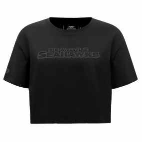 NFL SEATTLE SEAHAWKS NEUTRAL WOMEN'S BOXY TEE (BLACK)