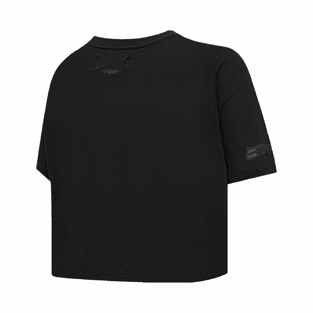 NFL SEATTLE SEAHAWKS NEUTRAL WOMEN'S BOXY TEE (BLACK)