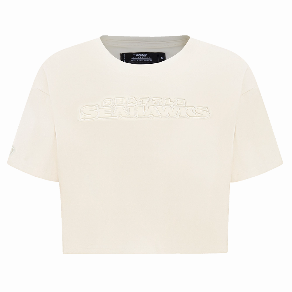 NFL SEATTLE SEAHAWKS NEUTRAL WOMEN'S BOXY TEE (EGGSHELL)