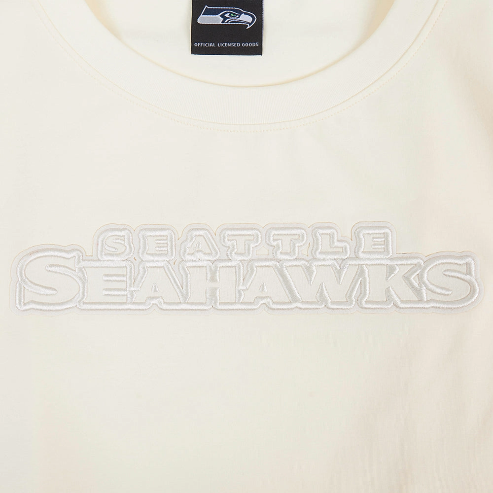 NFL SEATTLE SEAHAWKS NEUTRAL WOMEN'S BOXY TEE (EGGSHELL)