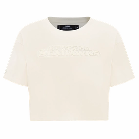 NFL SEATTLE SEAHAWKS NEUTRAL WOMEN'S BOXY TEE (EGGSHELL)