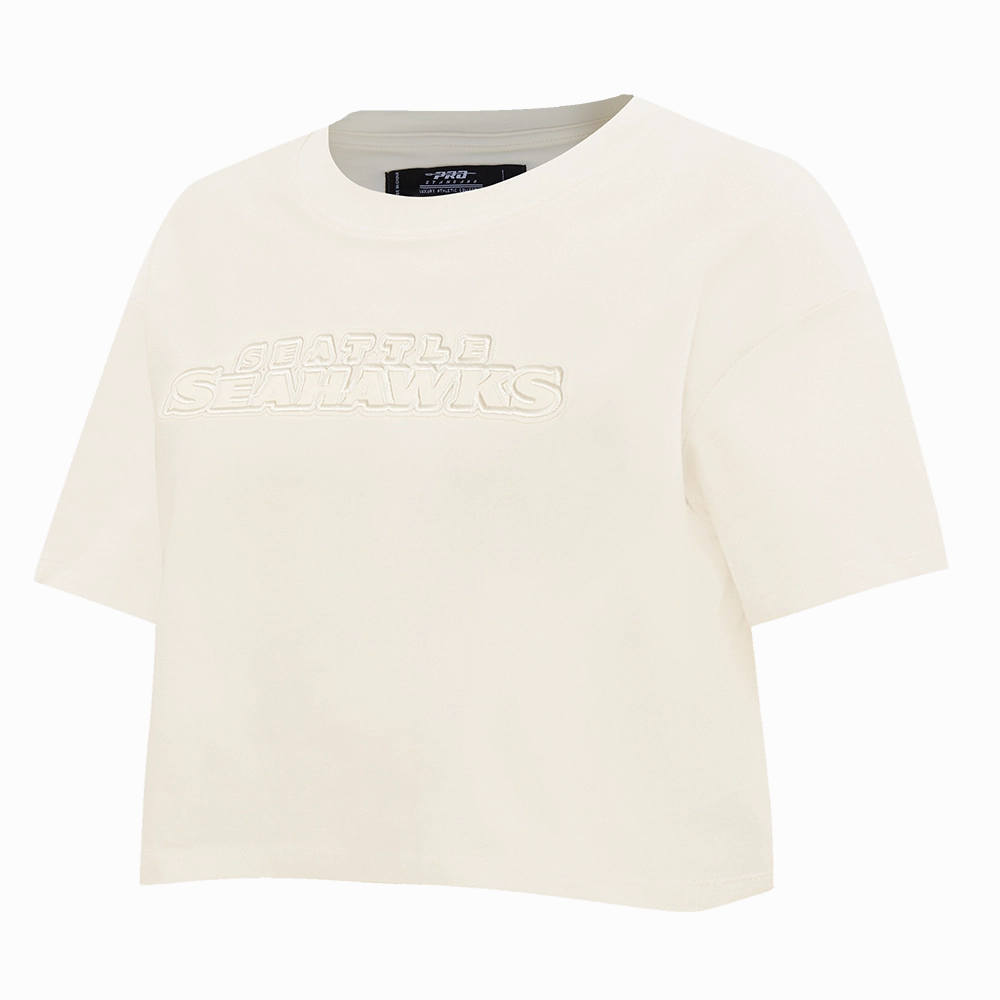 NFL SEATTLE SEAHAWKS NEUTRAL WOMEN'S BOXY TEE (EGGSHELL)