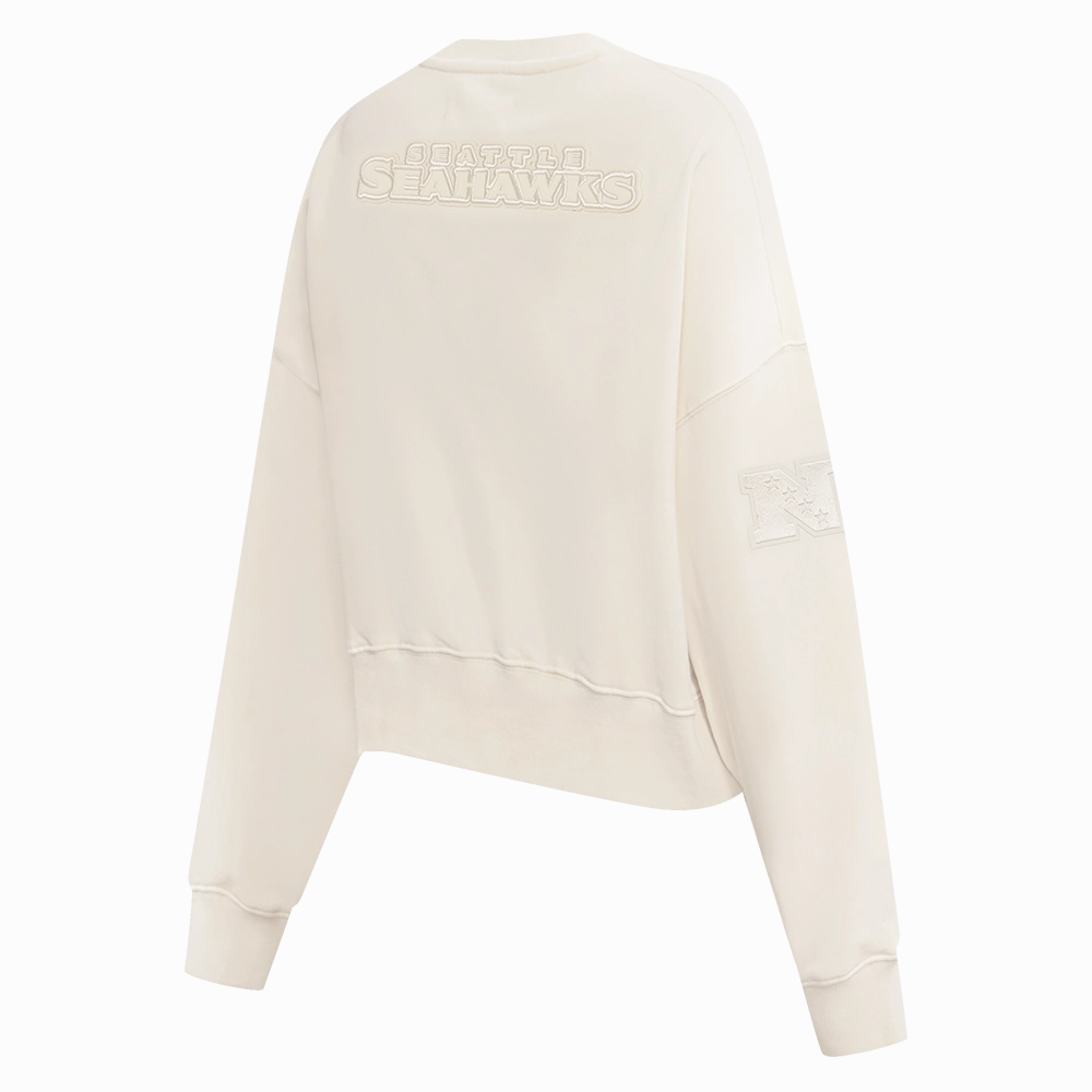NFL SEATTLE SEAHAWKS NEUTRAL WOMEN'S CREWNECK (EGGSHELL)