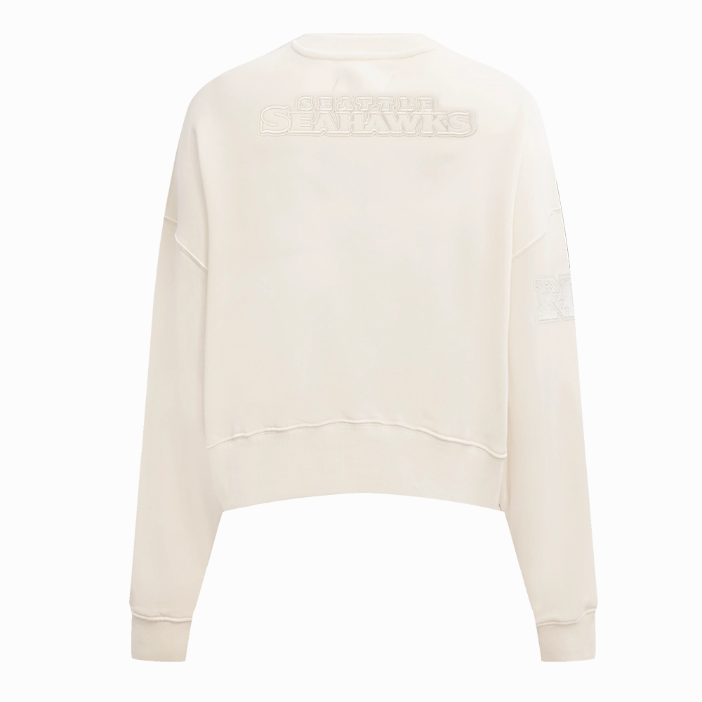NFL SEATTLE SEAHAWKS NEUTRAL WOMEN'S CREWNECK (EGGSHELL)