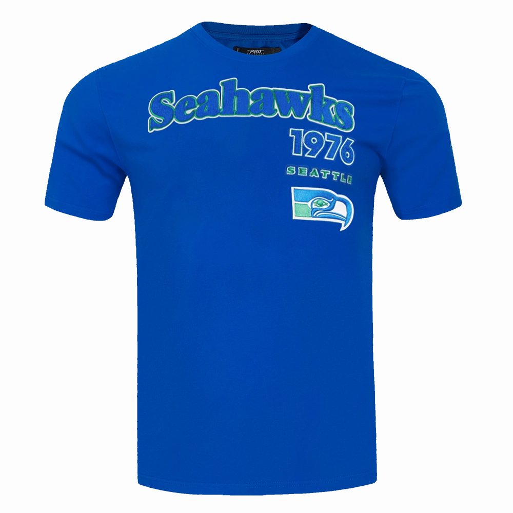 NFL SEATTLE SEAHAWKS RETRO CLASSIC MEN'S STRIPED TEE (ROYAL BLUE)
