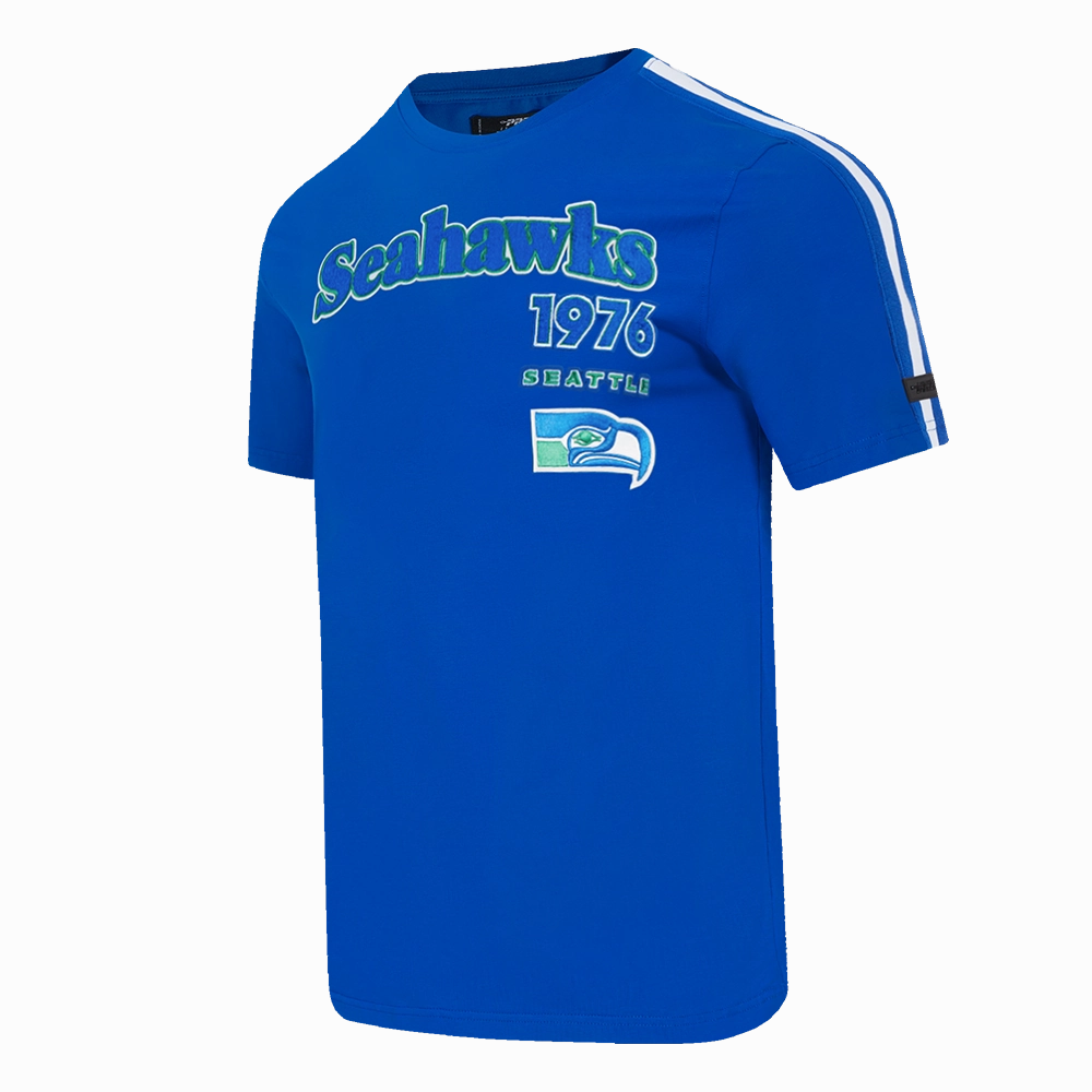 NFL SEATTLE SEAHAWKS RETRO CLASSIC MEN'S STRIPED TEE (ROYAL BLUE)