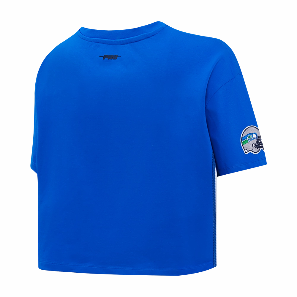 NFL SEATTLE SEAHAWKS RETRO CLASSIC SINGLE JERSEY BOXY TEE (ROYAL BLUE)