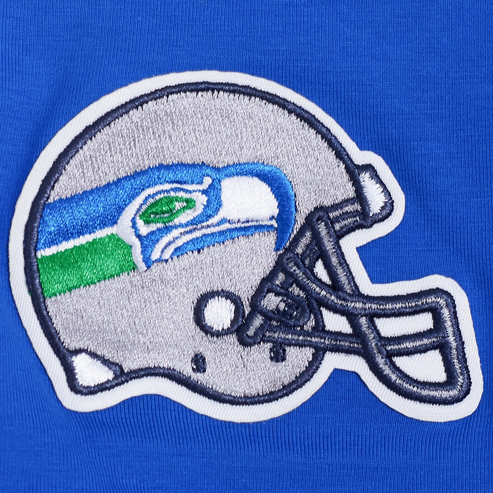 NFL SEATTLE SEAHAWKS RETRO CLASSIC SINGLE JERSEY BOXY TEE (ROYAL BLUE)