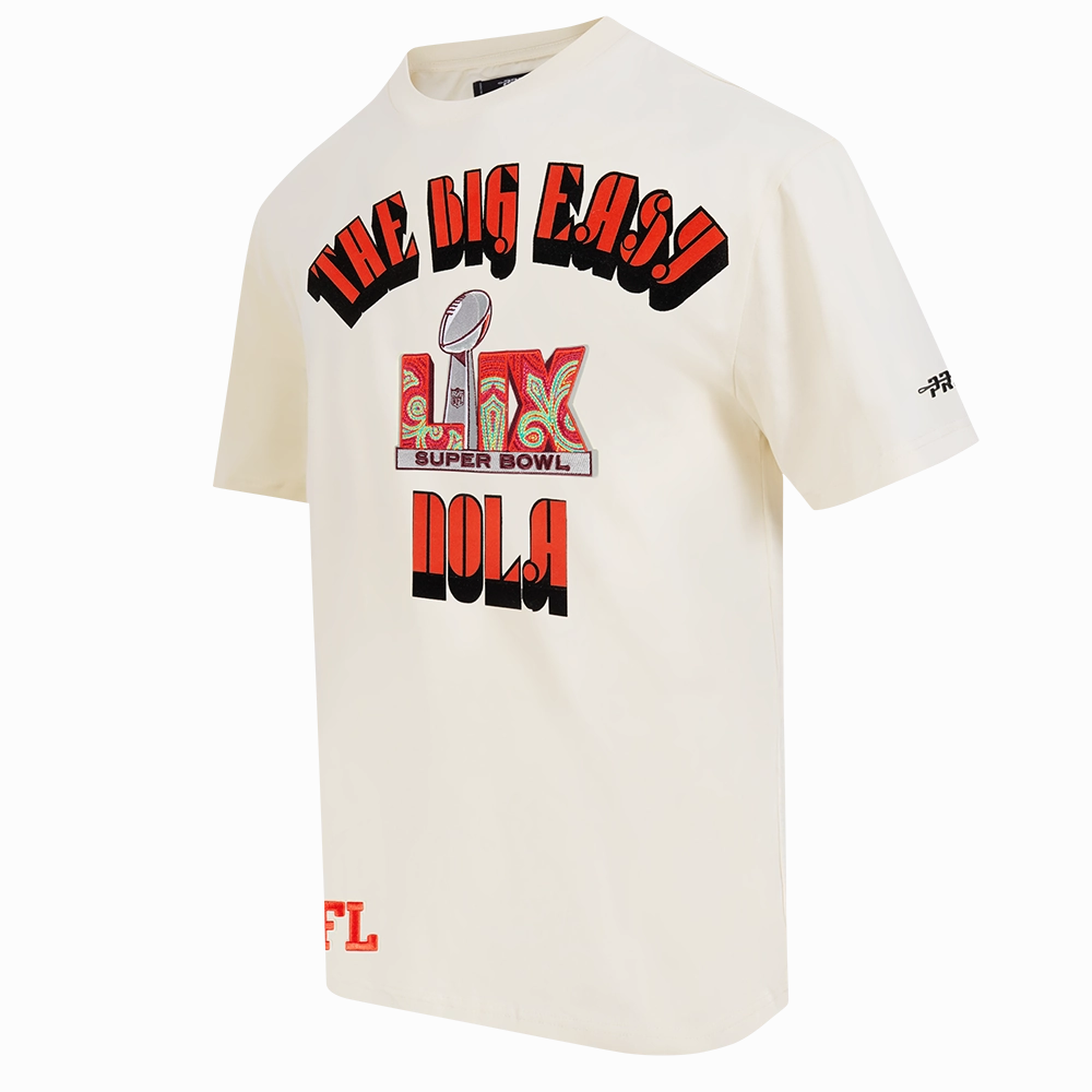 NFL SUPER BOWL 59 MEN'S NOLA COTTON JERSEY DROP SHOULDER TEE (EGGSHELL)