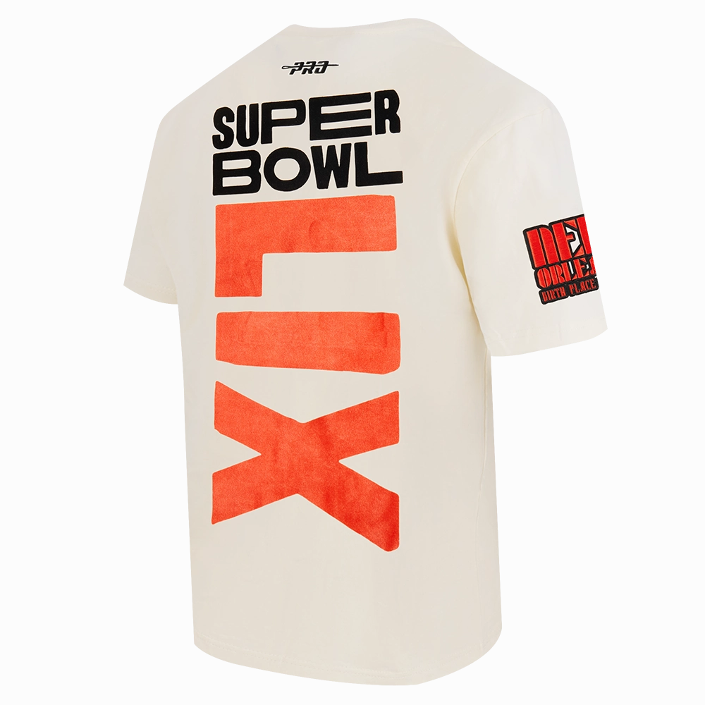 NFL SUPER BOWL 59 MEN'S NOLA COTTON JERSEY DROP SHOULDER TEE (EGGSHELL)