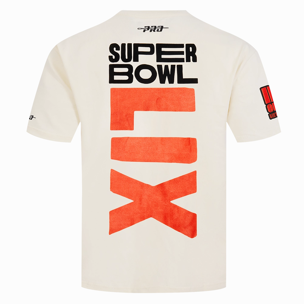 NFL SUPER BOWL 59 MEN'S NOLA COTTON JERSEY DROP SHOULDER TEE (EGGSHELL)