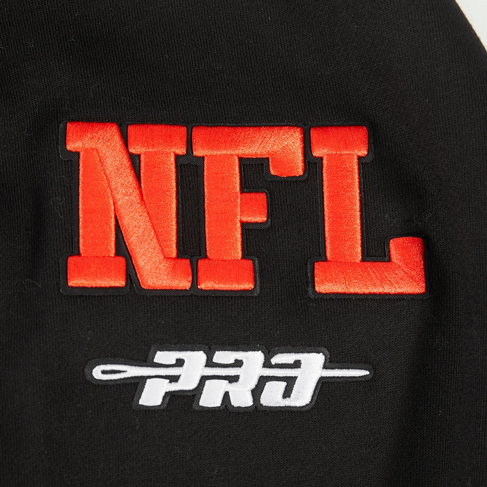 NFL SUPER BOWL 59 MEN'S NOLA DROP SHOULDER FLEECE CREWNECK (BLACK)