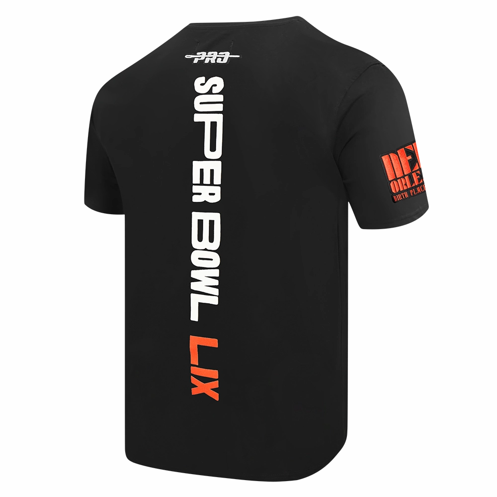 NFL SUPER BOWL 59 MEN'S PINNACLE SINGLE JERSEY TEE (BLACK)