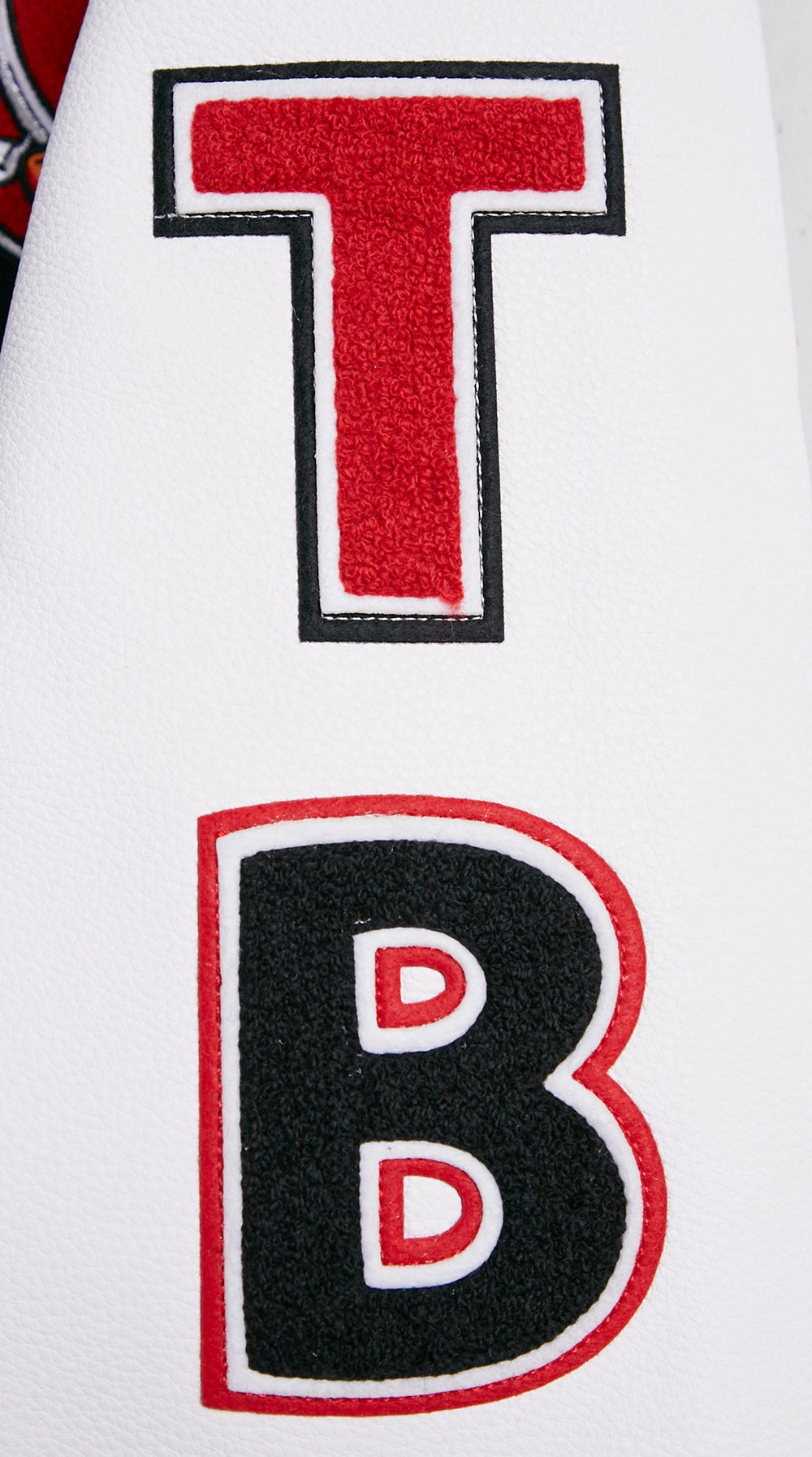 NFL TAMPA BAY BUCCANEERS CLASSIC MEN'S WOOL VARSITY JACKET (BLACK/WHITE)