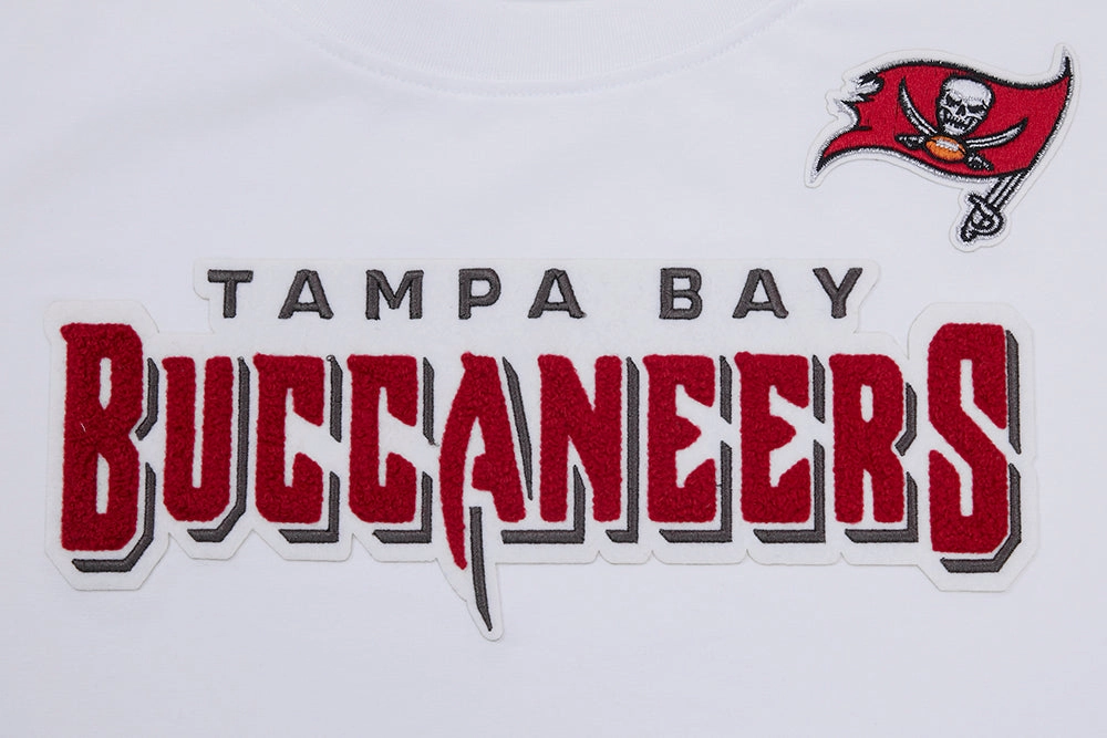 NFL TAMPA BAY BUCCANEERS CLASSIC SHORT SLEEVE WOMEN'S SINGLE JERSEY SLIM FIT TEE (WHITE)