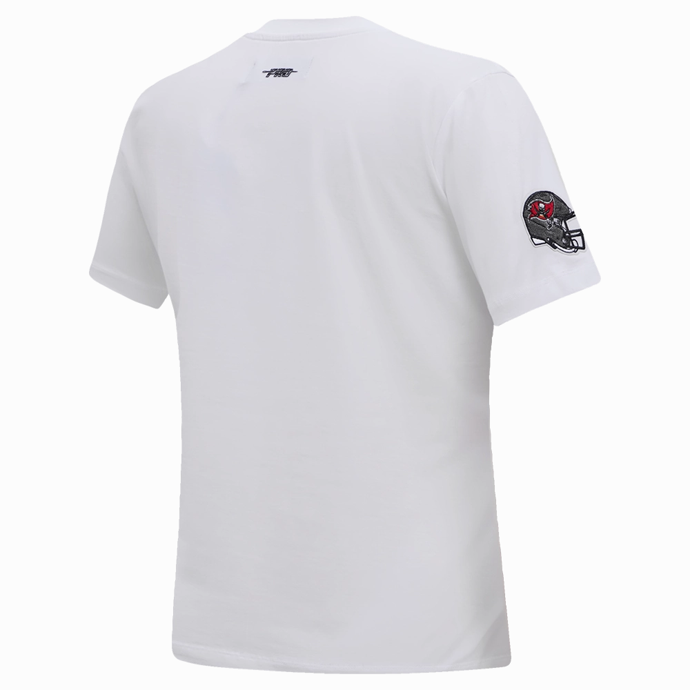 NFL TAMPA BAY BUCCANEERS CLASSIC SHORT SLEEVE WOMEN'S SINGLE JERSEY SLIM FIT TEE (WHITE)
