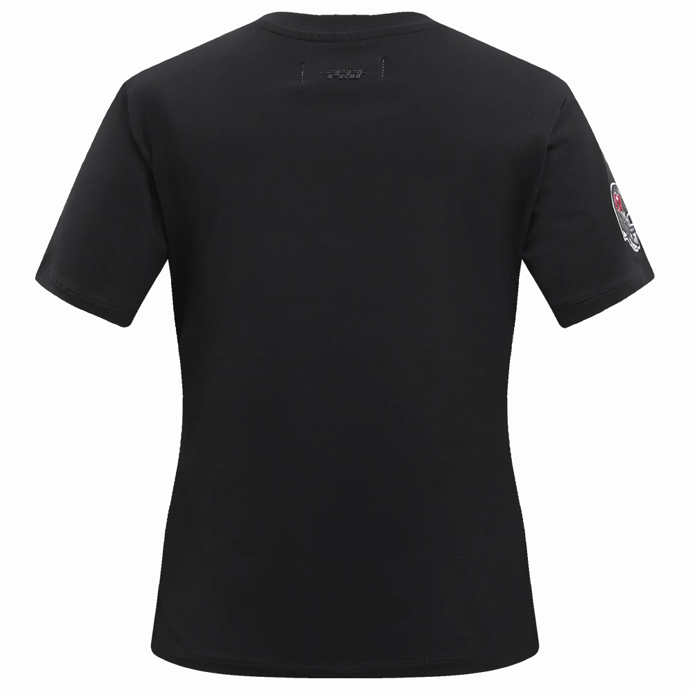 NFL TAMPA BAY BUCCANEERS CLASSIC SHORT SLEEVE WOMEN'S SLIM FIT TEE (BLACK)