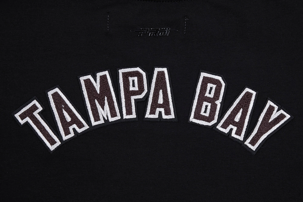 NFL TAMPA BAY BUCCANEERS CLASSIC WOMEN'S SINGLE JERSEY BOXY TEE (BLACK)