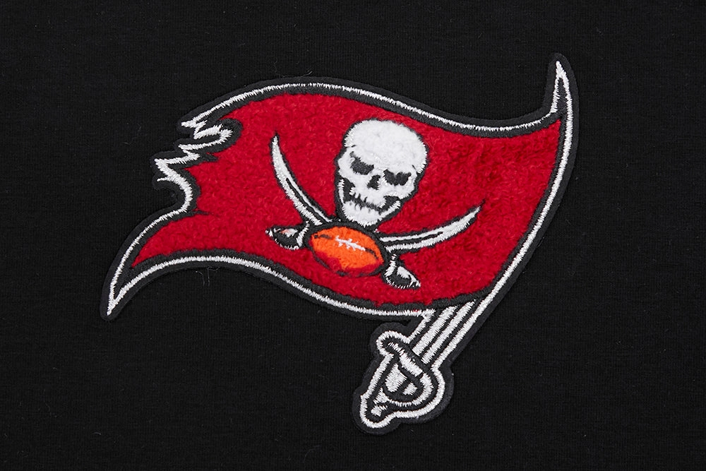 NFL TAMPA BAY BUCCANEERS CLASSIC WOMEN'S SINGLE JERSEY BOXY TEE (BLACK)