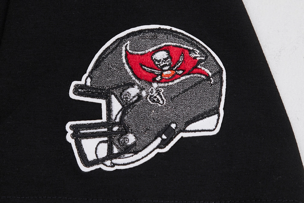 NFL TAMPA BAY BUCCANEERS CLASSIC WOMEN'S SINGLE JERSEY BOXY TEE (BLACK)
