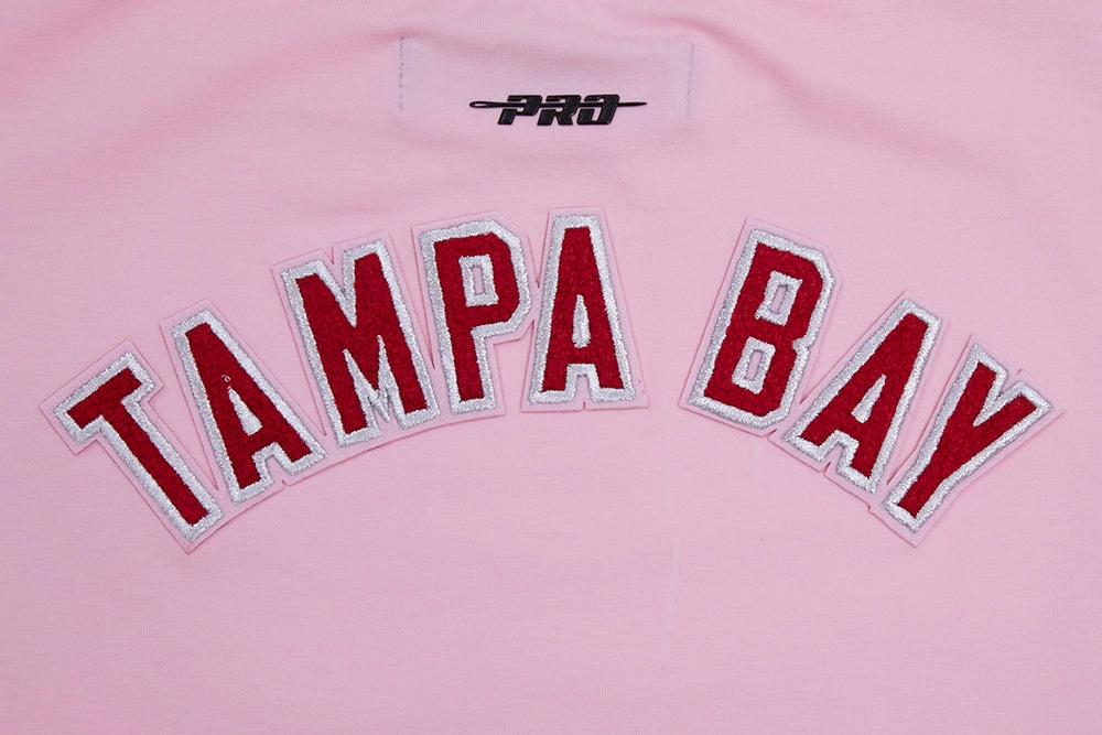 NFL TAMPA BAY BUCCANEERS CLASSIC WOMEN'S SINGLE JERSEY BOXY TEE (PINK)