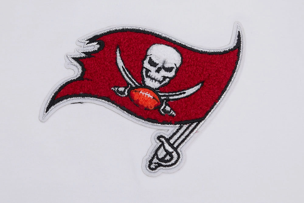 NFL TAMPA BAY BUCCANEERS CLASSIC WOMEN'S SINGLE JERSEY BOXY TEE (WHITE)